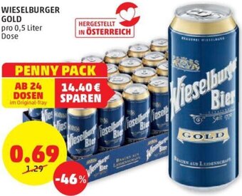 PENNY WIESELBURGER GOLD pro 0,5 Liter Dose Angebot
