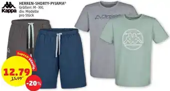 PENNY Kappa HERREN-SHORTY-PYJAMA** Größen: M-XXL  div. Modelle pro Stück Angebot