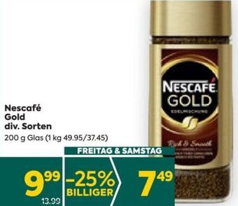 Billa Nescafé Gold div. Sorten 200 g Angebot