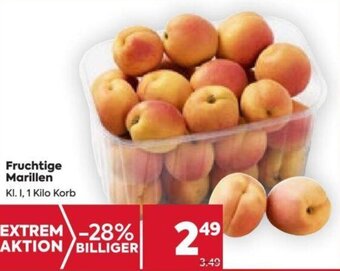 Billa Fruchtige Marillen Kl. I, 1 Kilo Korb Angebot