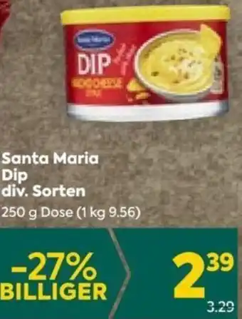 Billa Santa Maria Dip div. Sorten 250 BILLIGER Angebot