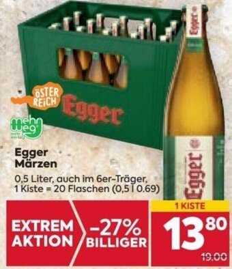 Billa Egger Märzen 0,5 Liter Angebot