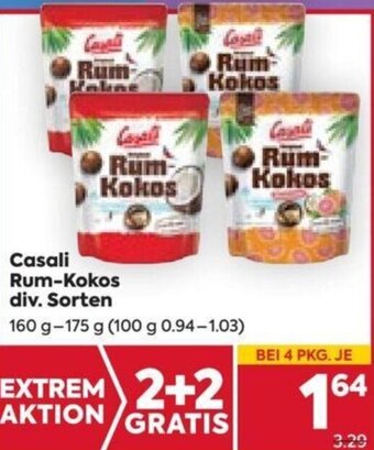 Billa Casali Rum-Kokos div. Sorten 160 g-175 g Angebot