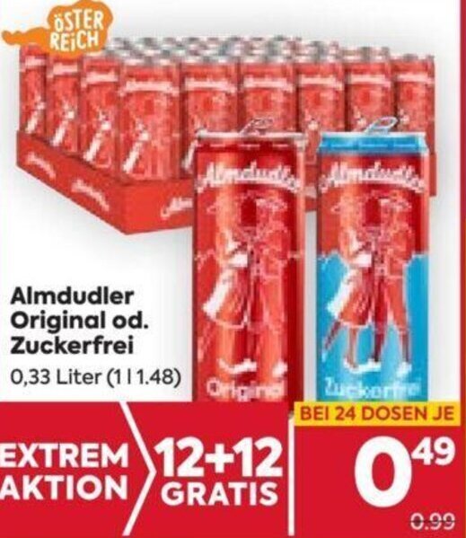 Billa Almdudler Original od. Zuckerfrei 0,33 Liter Angebot