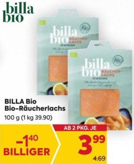 Billa BILLA Bio Bio-Räucherlachs 100 g Angebot