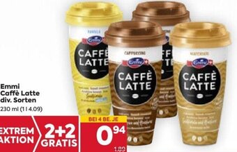 Billa Emmi Caffè Latte div. Sorten 230 ml Angebot