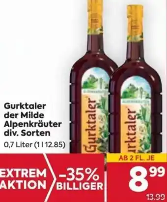 Billa Gurktaler der Milde Alpenkräuter div. Sorten 0,7 Liter Angebot
