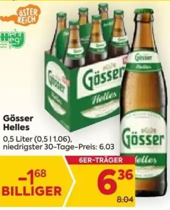 Billa Gösser Helles 0,5 Liter Angebot