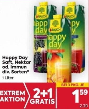 Billa Happy Day Saft, Nektar od. Immun div. Sorten* 1 Liter Angebot