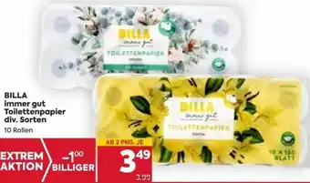 Billa BILLA immer gut Toilettenpapier div. Sorten 10 Rollen Angebot