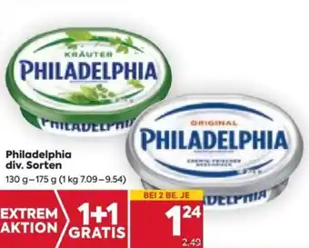 Billa Philadelphia div. Sorten 130 g Angebot