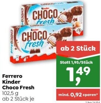 ADEG Ferrero Kinder Choco Fresh 102,5 g Angebot