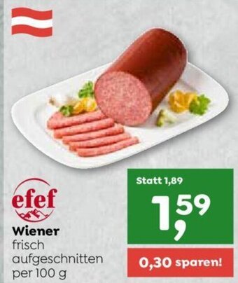 ADEG efef Wiener frisch aufgeschnitten per 100 g Angebot