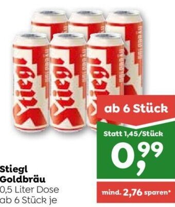 ADEG Stiegl Goldbräu 0,5 Liter Dose ab 6 Stück je Angebot