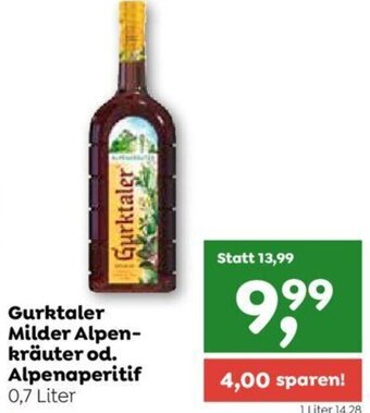 ADEG Gurktaler Milder Alpen-kräuter od. Alpenaperitif 0,7 Liter Angebot