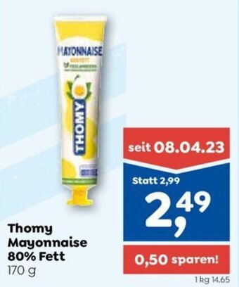 ADEG Thomy Mayonnaise 80% Fett 170 g Angebot