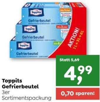ADEG Toppits Gefrierbeutel 3er Sortimentspackung Angebot