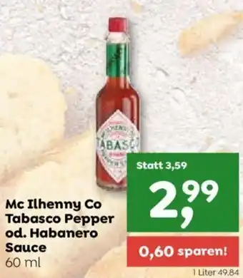 ADEG Mc Ilhenny Co Tabasco Pepper od. Habanero Sauce 60 ml Angebot