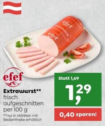 ADEG Extrawurst** frisch aufgeschnitten per 100 g Angebot