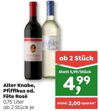 ADEG Alter Knabe, Pfiffikus od. Fête Rosé 0,75 Liter Angebot