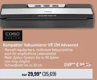 Metro COSO Kompakter Vakuumierer VR 194 Advanced Angebot
