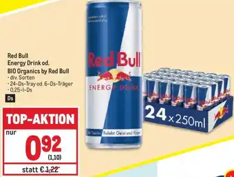 Metro Red Bull Energy Drink od. BIO Organics by Red Bull • div. Sorten Angebot
