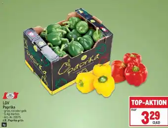 Metro LGV Paprika • grün, rot oder gelb -5-kg-Karton Art.-Nr. 22675 z.B.: Paprika grün Angebot