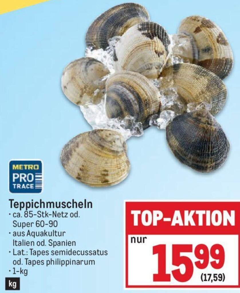 Metro Teppichmuscheln •1-kg Angebot
