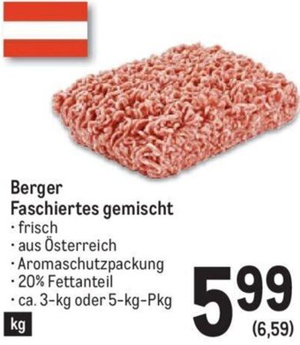 Metro Berger Faschiertes gemischt • ca. 3-kg oder 5-kg-Pkg Angebot