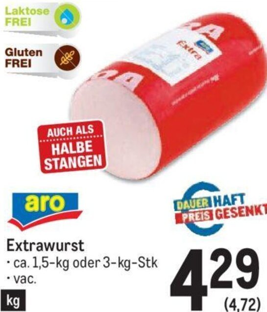 Metro Extrawurst - ca. 1,5-kg oder 3-kg-Stk Angebot
