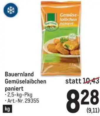 Metro Bauernland Gemüselaibchen paniert -2,5-kg-Pkg •Art.-Nr. 29355 Angebot