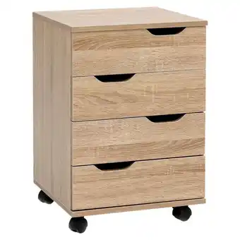 Möbelix Rollcontainer eiche dekor bxhxt 40x60x40 cm Angebot