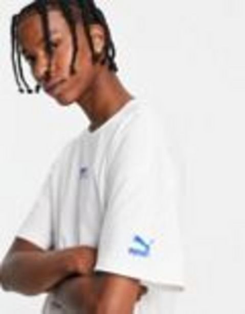 ASOS Puma – oversized-t-shirt in weiß und grün, exklusiv bei asos Angebot