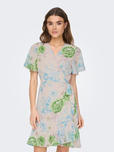 Only Onlstar s/s wrap dress wvn kleid Angebot