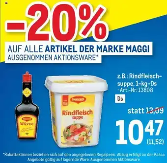 Metro z.B.: Rindfleisch- suppe, 1-kg-Ds Angebot