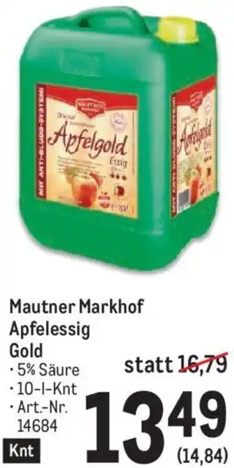 Metro Mautner Markhof Apfelessig Gold Angebot