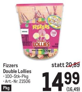Metro Fizzers Double Lollies -100-Stk-Pkg Art.-Nr. 21506 Angebot