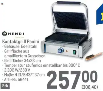 Metro HENDI Kontaktgrill Panini - Maße: H 21/B 43/T 37 cm Angebot