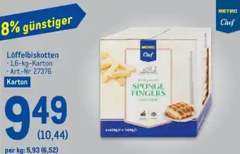 Metro Löffelbiskotten -1,6-kg-Karton Art.-Nr. 27376 Karton Angebot