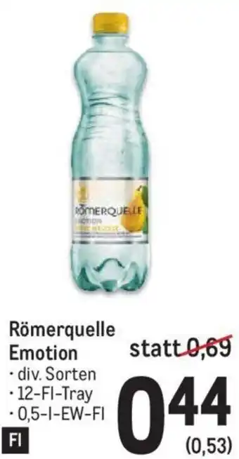 Metro Römerquelle Emotion div. Sorten - 12-FI-Tray • 0,5-1-EW-FI Angebot