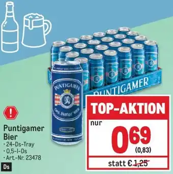 Metro Puntigamer Bier .24-Ds-Tray . 0,5-1-Ds Art.-Nr. 23478 Angebot