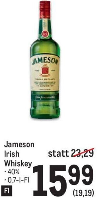 Metro Jameson Irish Whiskey Angebot