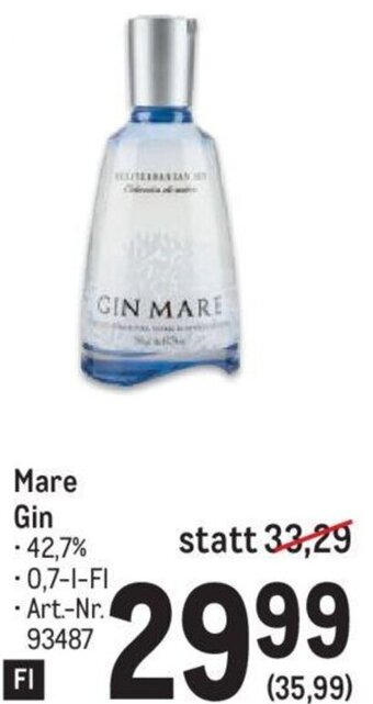 Metro Mare Gin Angebot