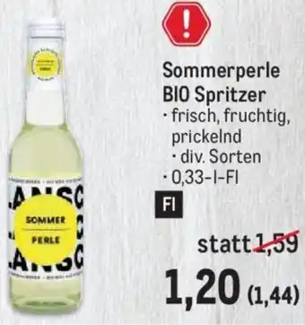 Metro Sommerperle BIO Spritzer 0,33-l-Fl Angebot