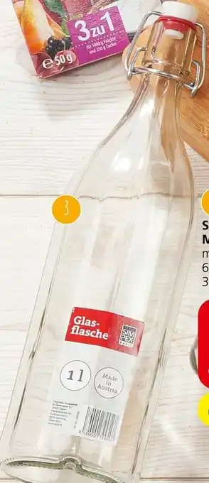 Spar SIMPEX Basic Flasche mit Bügel-verschluss 1 Liter Angebot