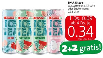 Spar SPAR Eistee Wassermelone, Kirsche oder Zuckerwatte, 0,33 Liter Angebot