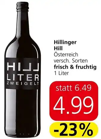 Spar Hillinger Hill Österreich versch. Sorten frisch & fruchtig 1 Liter Angebot