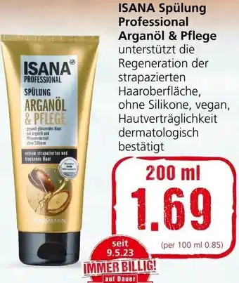 Spar ISANA Spülung Professional Arganöl & Pflege 200 ml Angebot