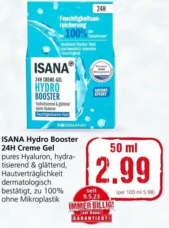 Spar ISANA Hydro Booster 24H Creme Gel 50 ml Angebot