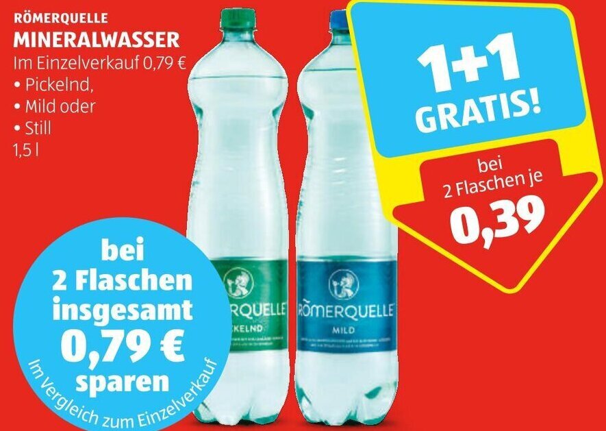 Hofer RÖMERQUELLE MINERALWASSER Angebot